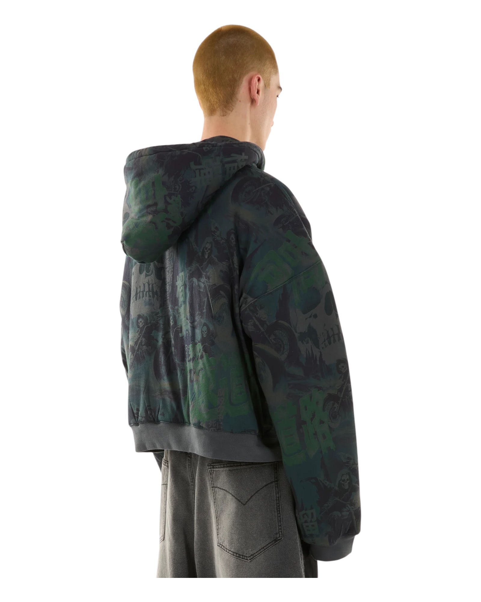 Luu Dan Wadded Hoodie Scenic Ghost Riders/Dark Smoke