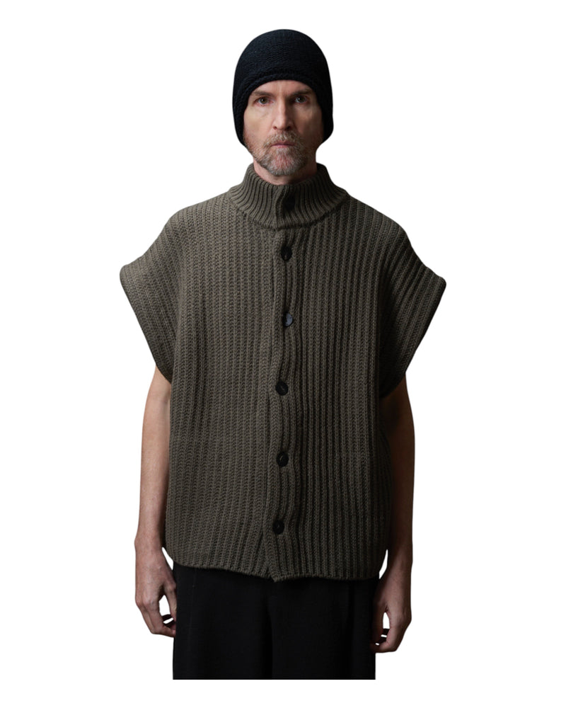 Devoa Knit Vest Grey