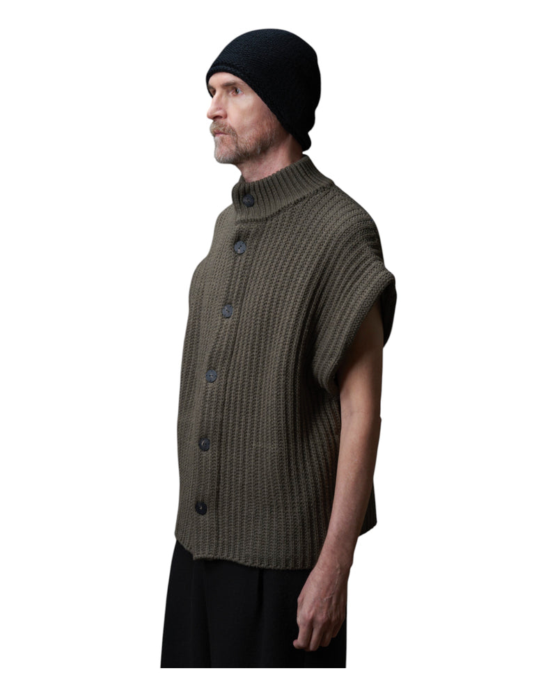 Devoa Knit Vest Grey