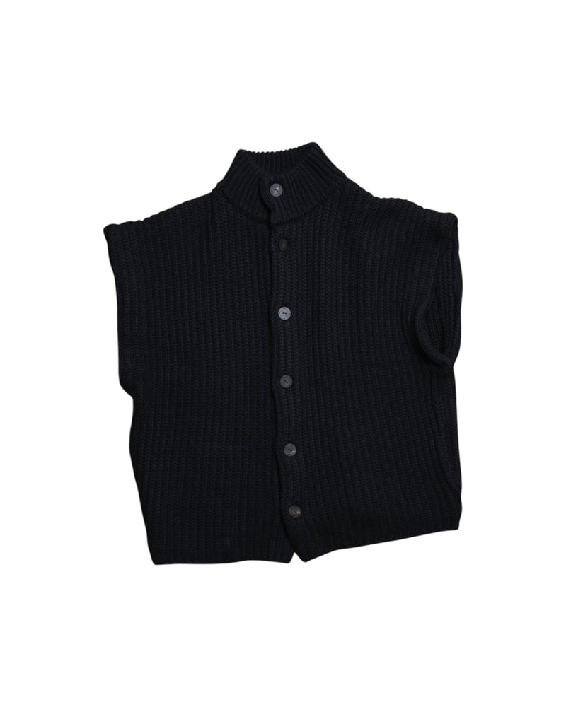Devoa Knit Vest Black