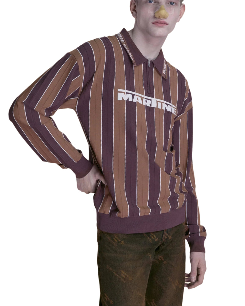 Martine Rose Logo Polo Brown