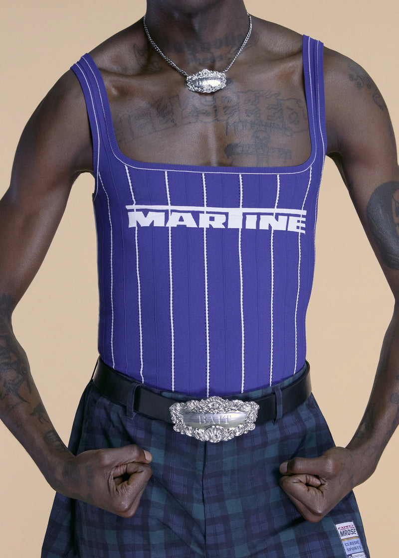 Martine Rose Logo Vest Blue