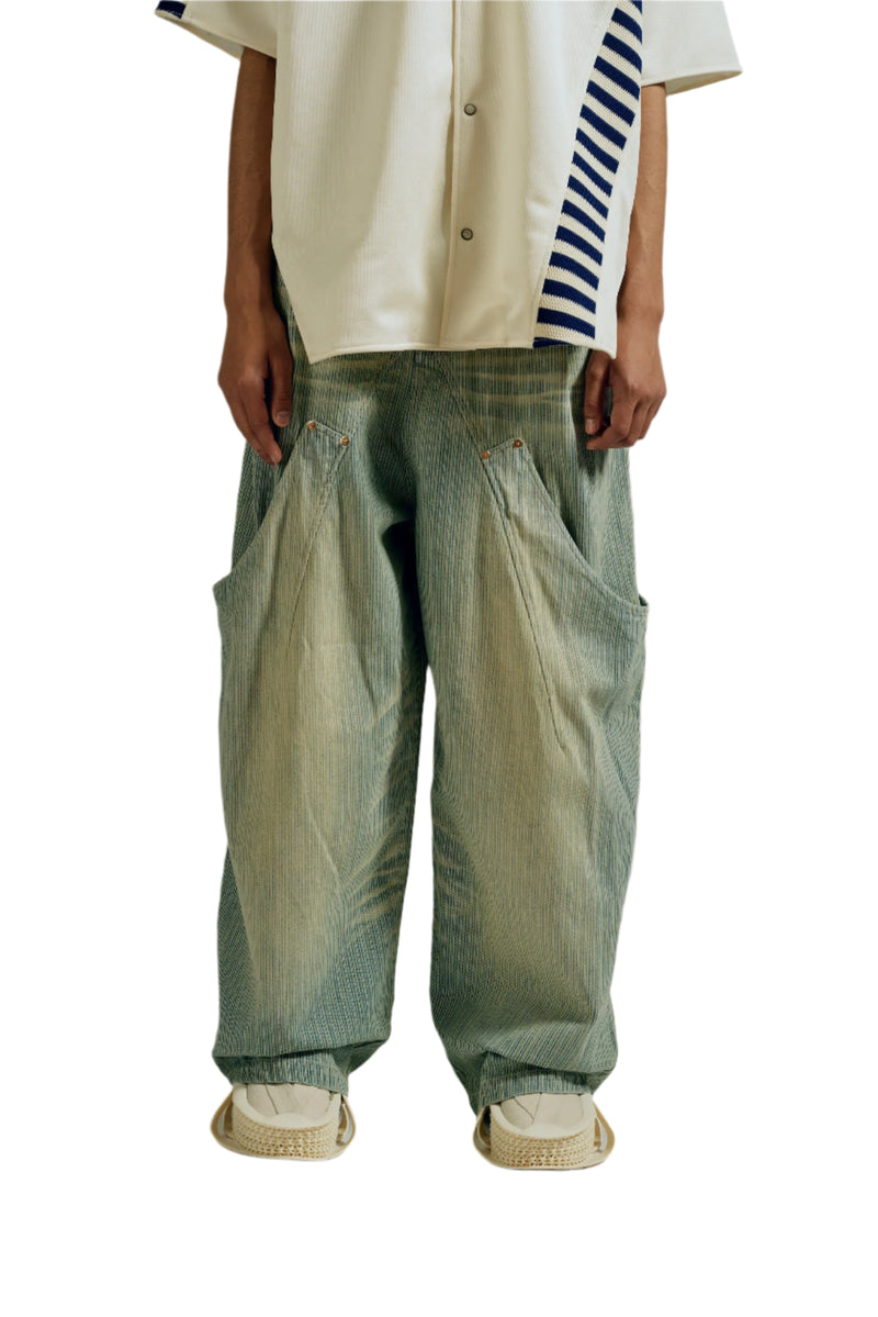 Namesake Billie Bibs Denim Pants Indigo Stripe