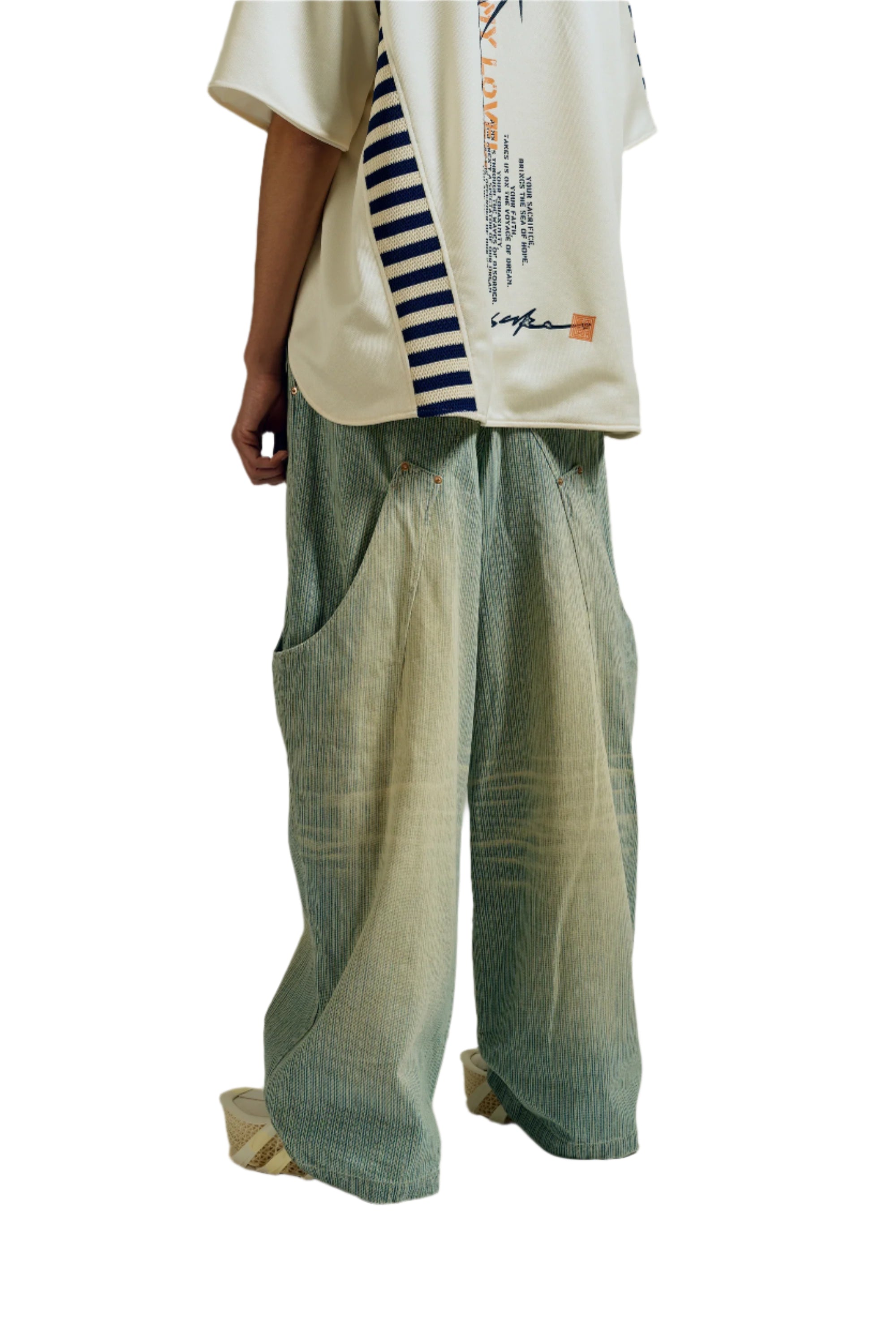 Namesake Billie Bibs Denim Pants Indigo Stripe
