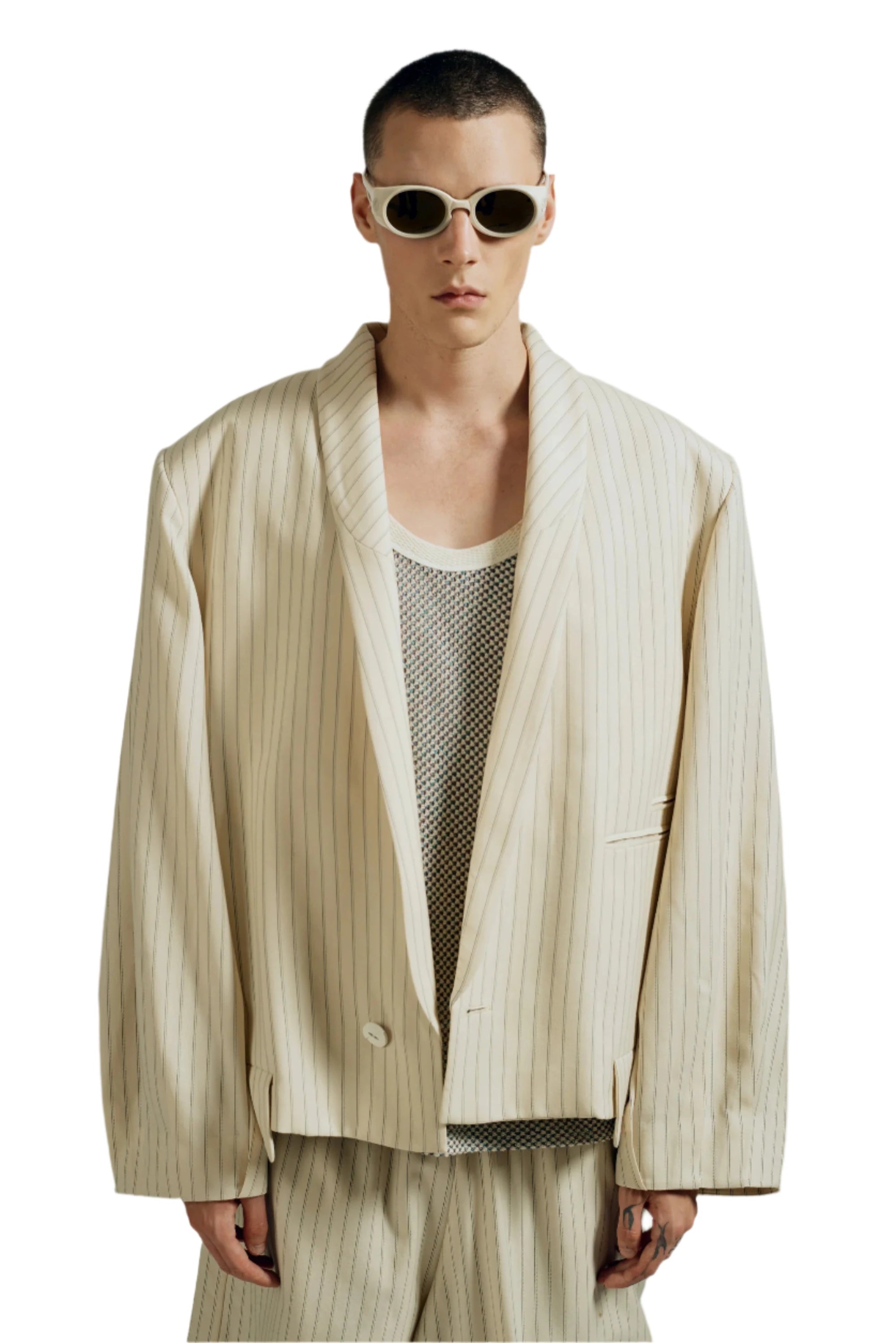 Namesake Barbosa Blazer Vanilla Stripe