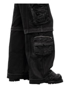 Luu Dan Cargo Jeans Coated Black