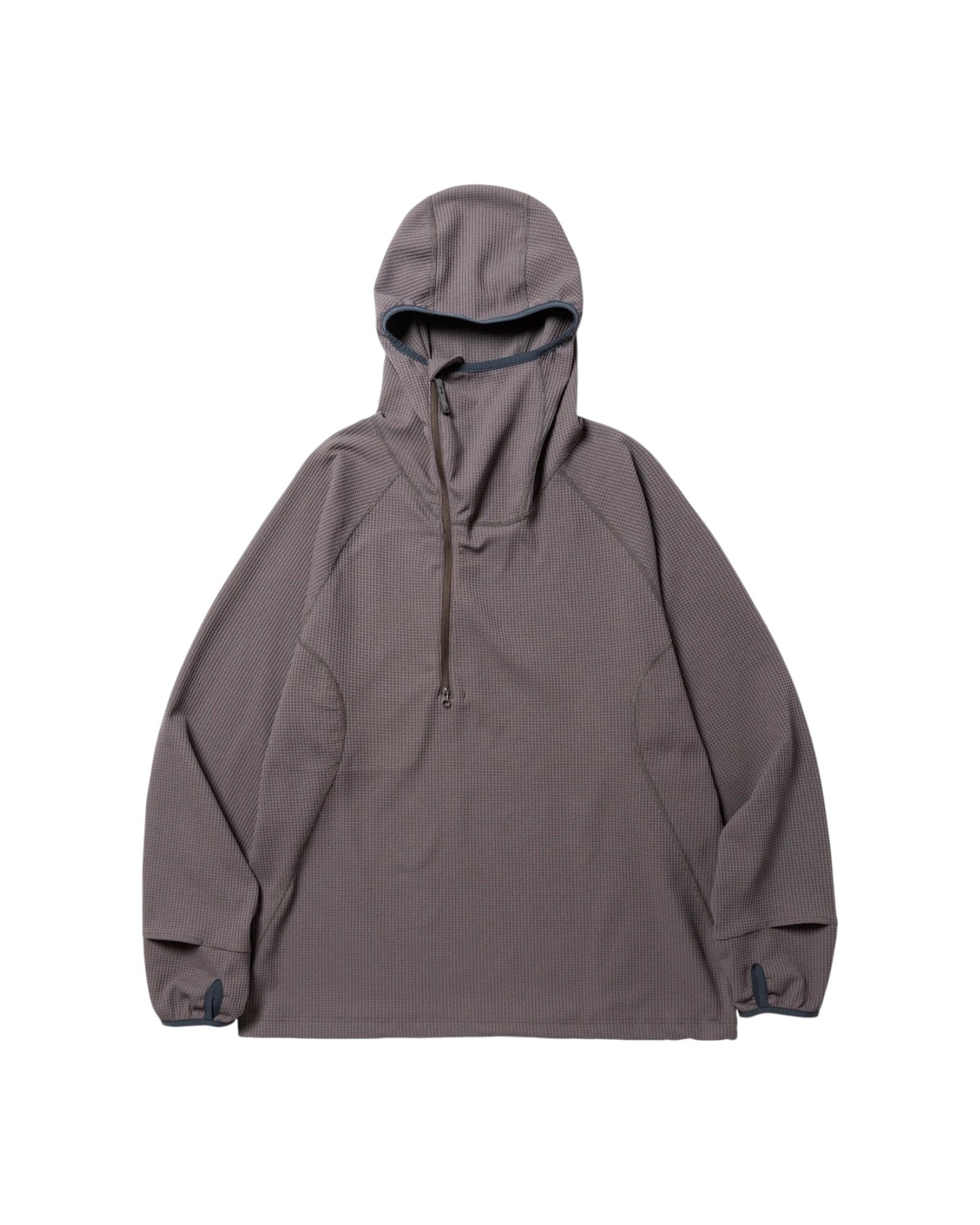Meanswhile SOLOTEX Waffle Balaclava Hoodie Charcoal