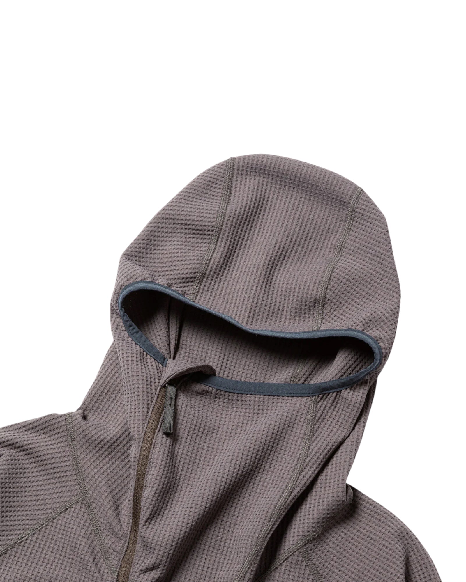 Meanswhile SOLOTEX Waffle Balaclava Hoodie Charcoal