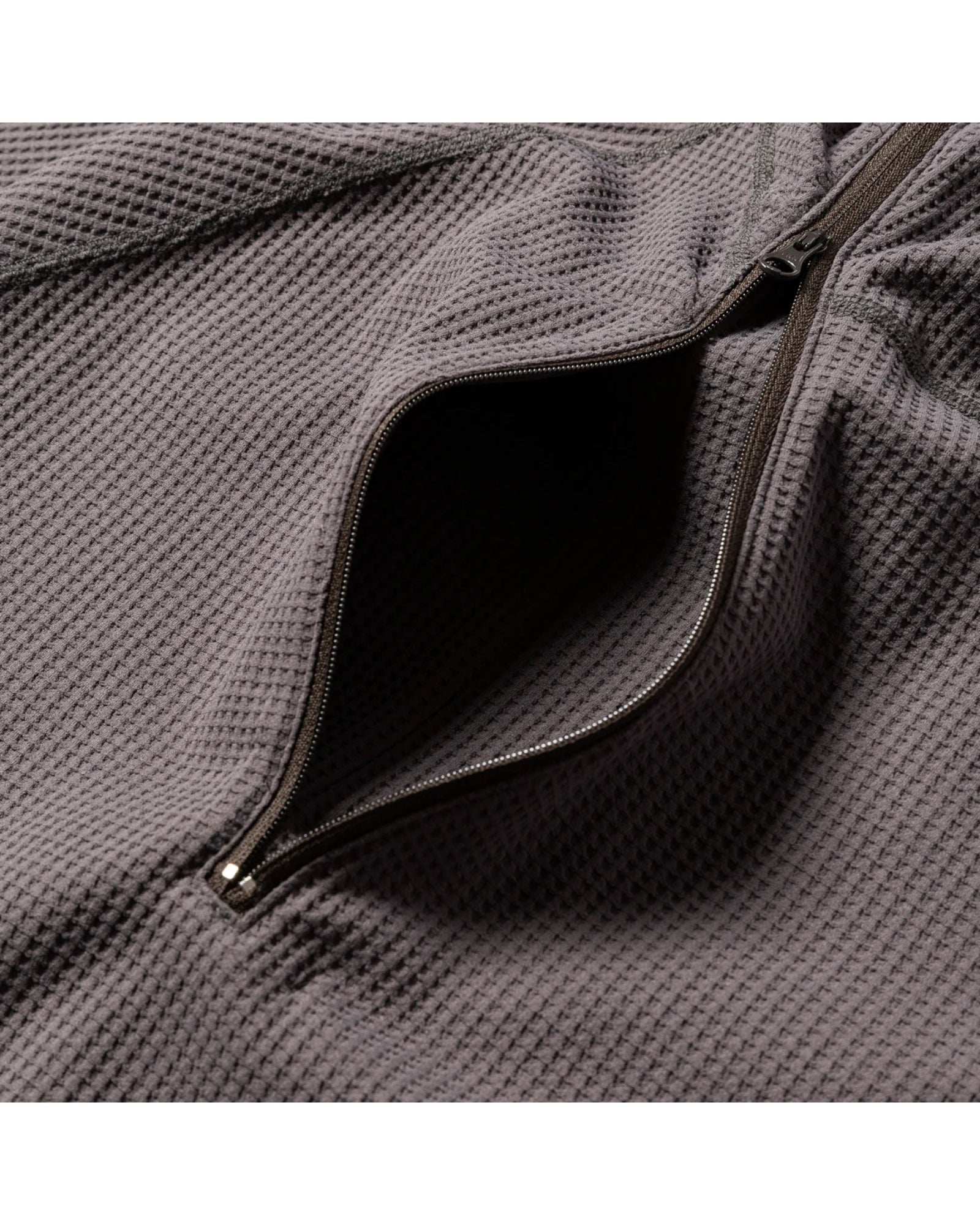 Meanswhile SOLOTEX Waffle Balaclava Hoodie Charcoal