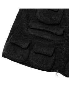 Meanswhile Mohair Knit Luggage Vest Black