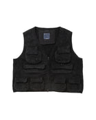 Meanswhile Mohair Knit Luggage Vest Black