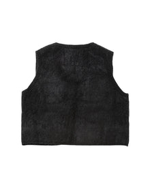 Meanswhile Mohair Knit Luggage Vest Black