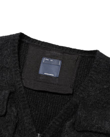 Meanswhile Mohair Knit Luggage Vest Black