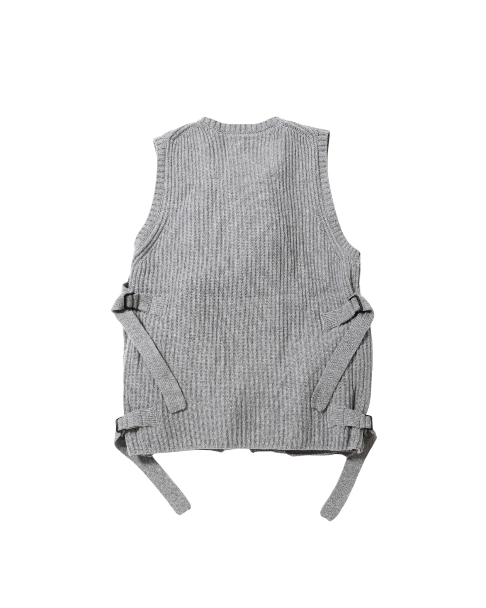 Meanswhile Mohair Body Armor Knit Vest Grey