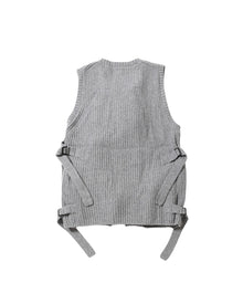 Meanswhile Mohair Body Armor Knit Vest Grey