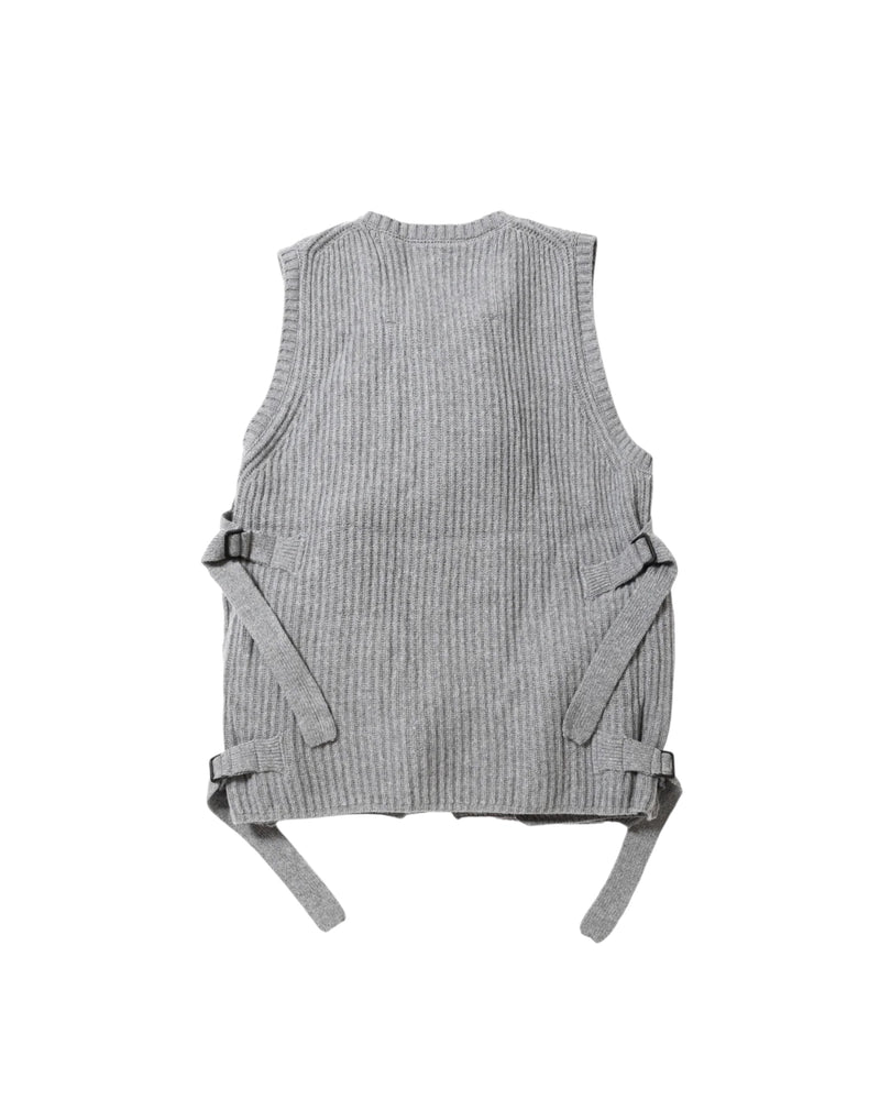 Meanswhile Mohair Body Armor Knit Vest Grey