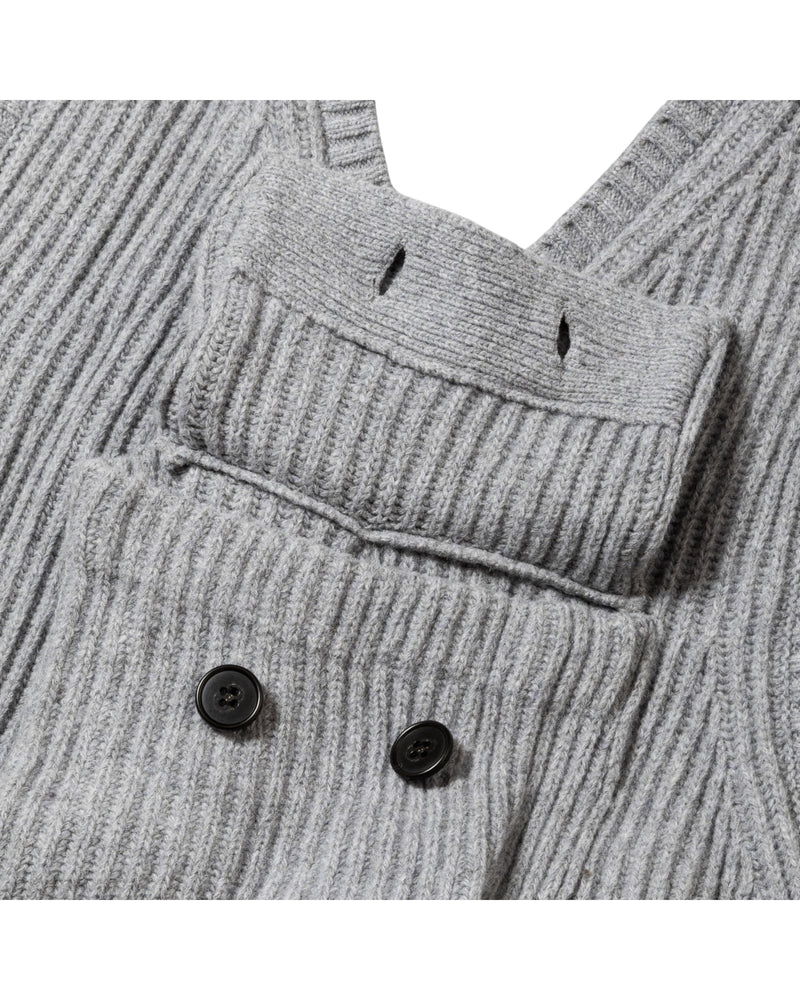Meanswhile Mohair Body Armor Knit Vest Grey