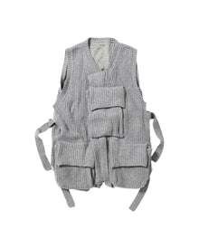Meanswhile Mohair Body Armor Knit Vest Grey