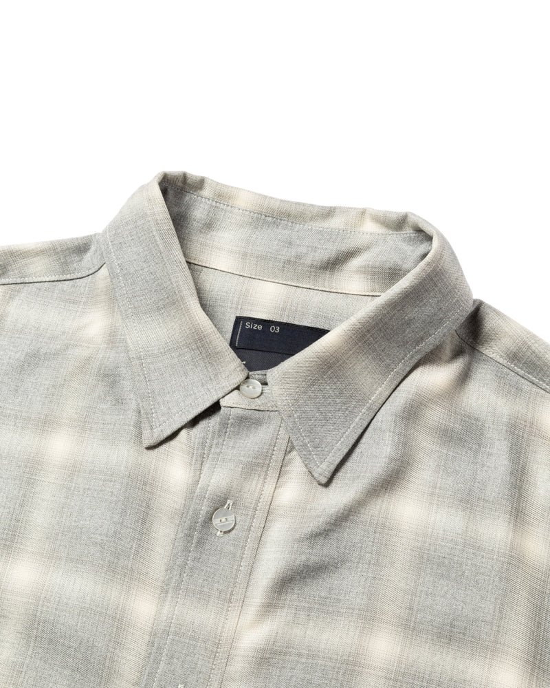 Meanswhile Ombre Side Slit L/S SH Grey