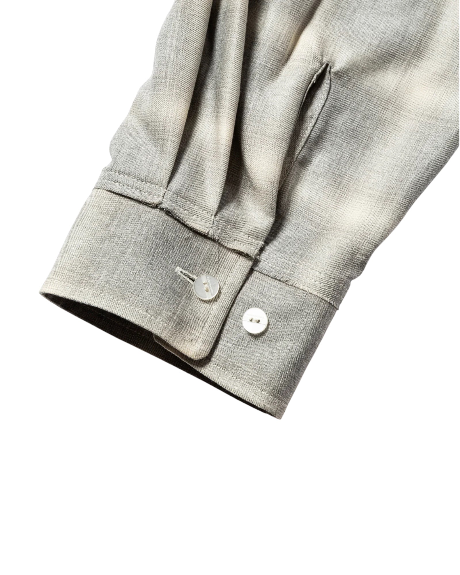 Meanswhile Ombre Side Slit L/S SH Grey