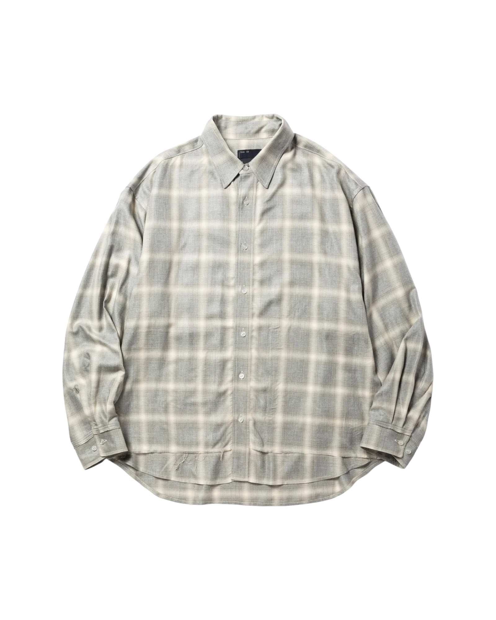 Meanswhile Ombre Side Slit L/S SH Grey