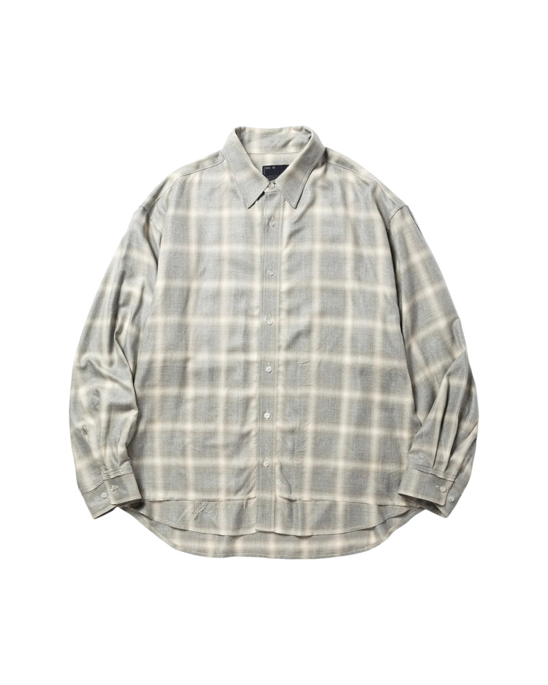 Meanswhile Ombre Side Slit L/S SH Grey