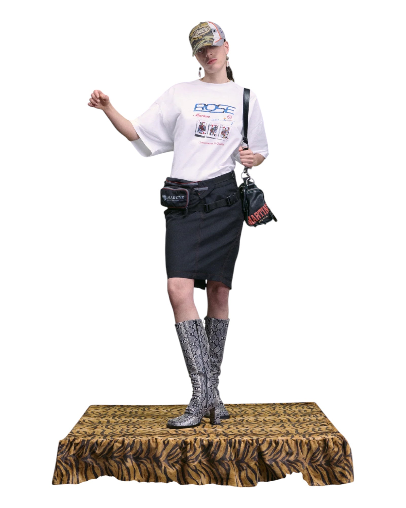 Martine Rose Oversized S/S T-shirt White Playing Cards