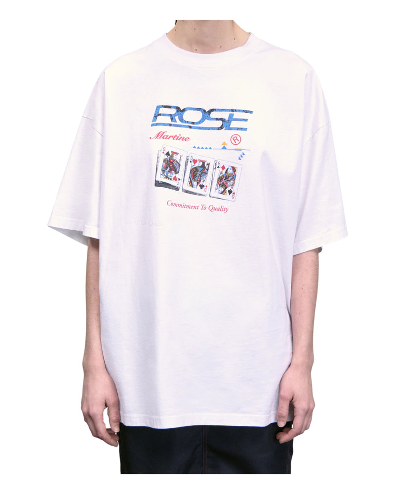 Martine Rose Oversized S/S T-shirt White Playing Cards