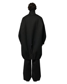 Omar Afridi Balooned Cocoon Coat Black