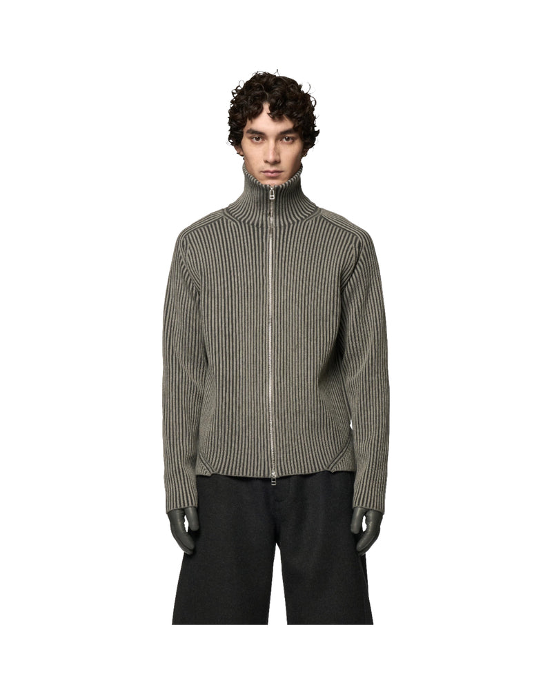 Omar Afridi Articulated Drivers Knit Sweater L Grey X D Grey