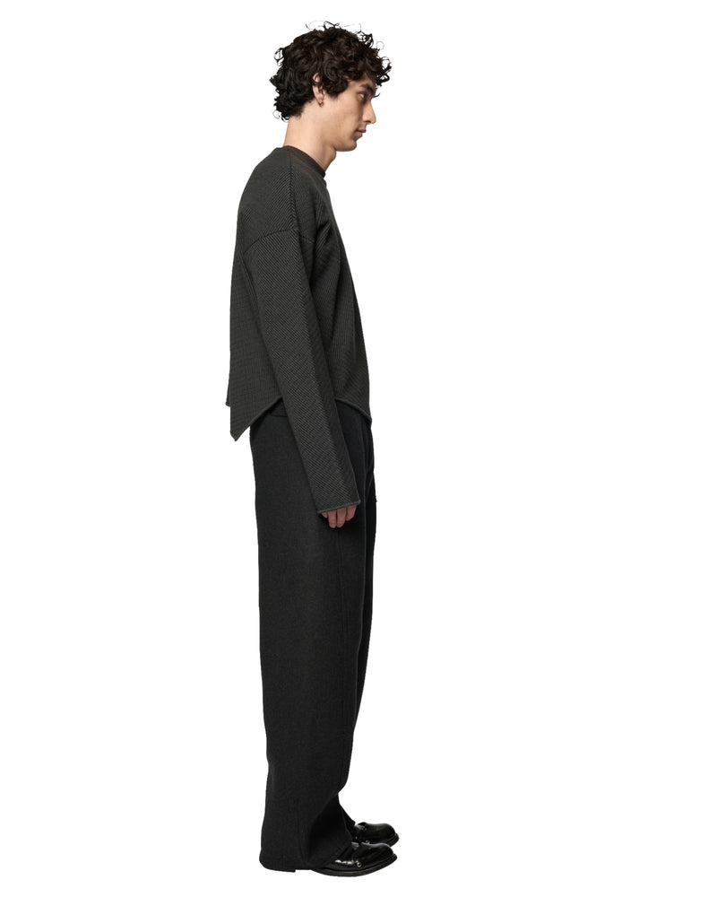 Omar Afridi Slanted Crew-Neck Jumper D Grey X Black