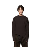 Omar Afridi Slanted Crew-Neck Jumper D Brown X D Grey