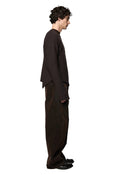 Omar Afridi Slanted Crew-Neck Jumper D Brown X D Grey