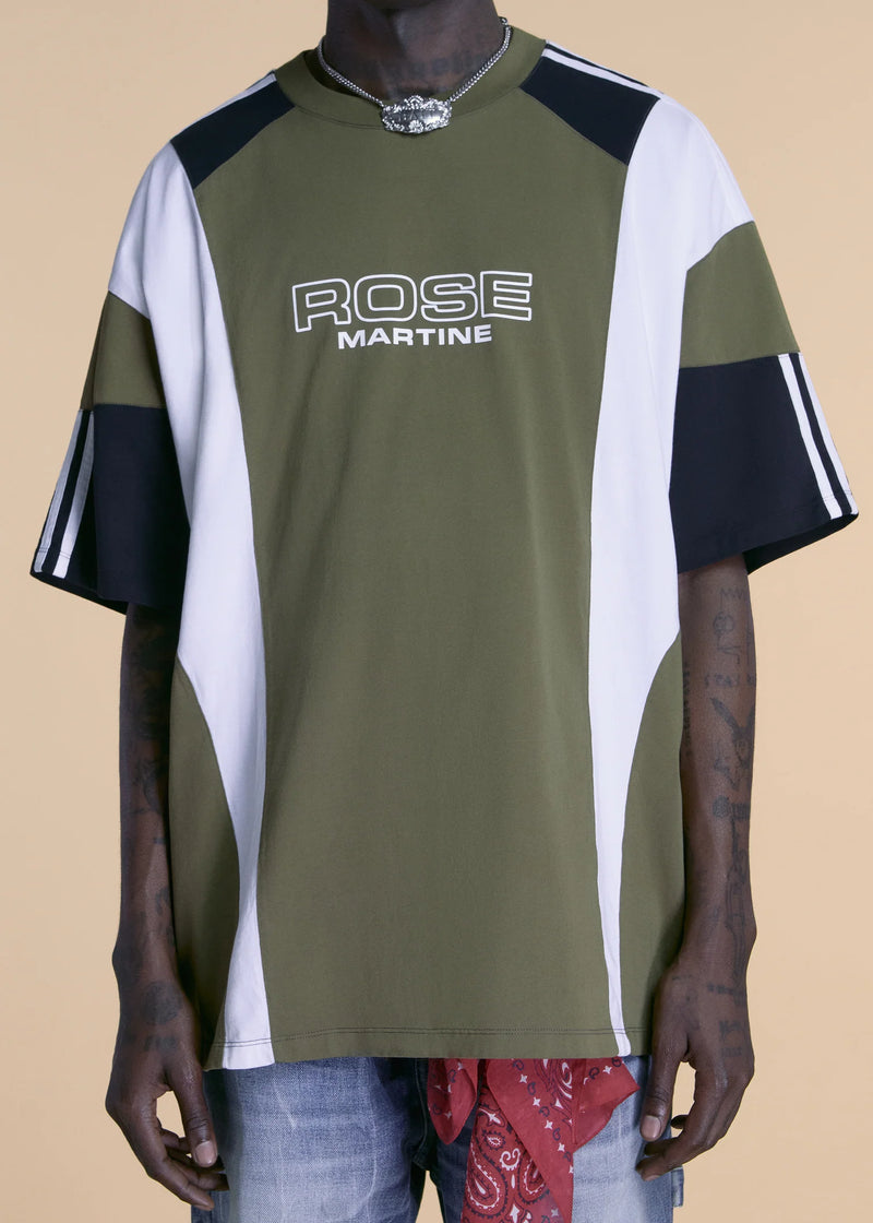 Martine Rose Oversized Panelled T-Shirt Green