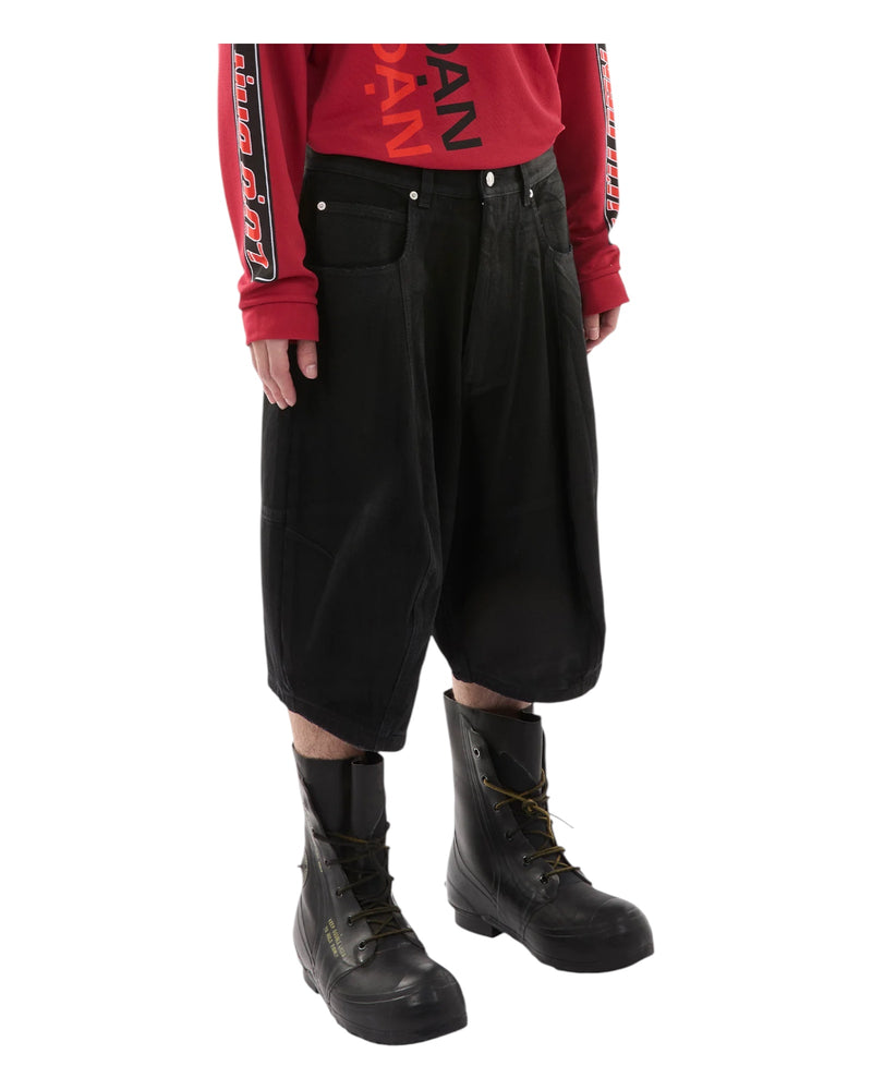 Luu Dan Puffa Shorts Coated Black
