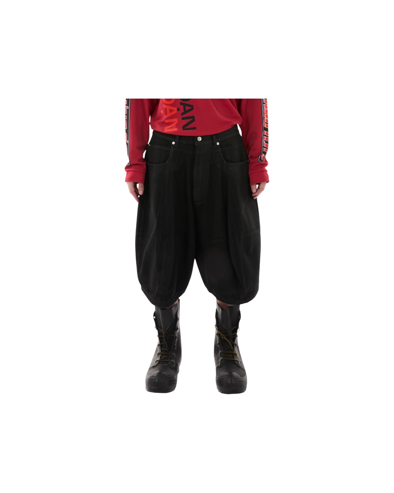Luu Dan Puffa Shorts Coated Black