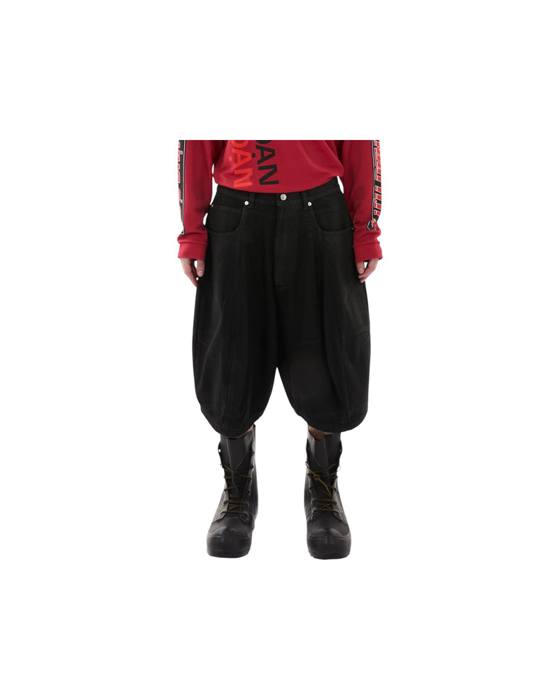 Luu Dan Puffa Shorts Coated Black
