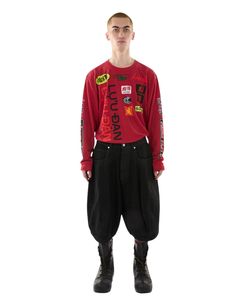 Luu Dan Puffa Shorts Coated Black