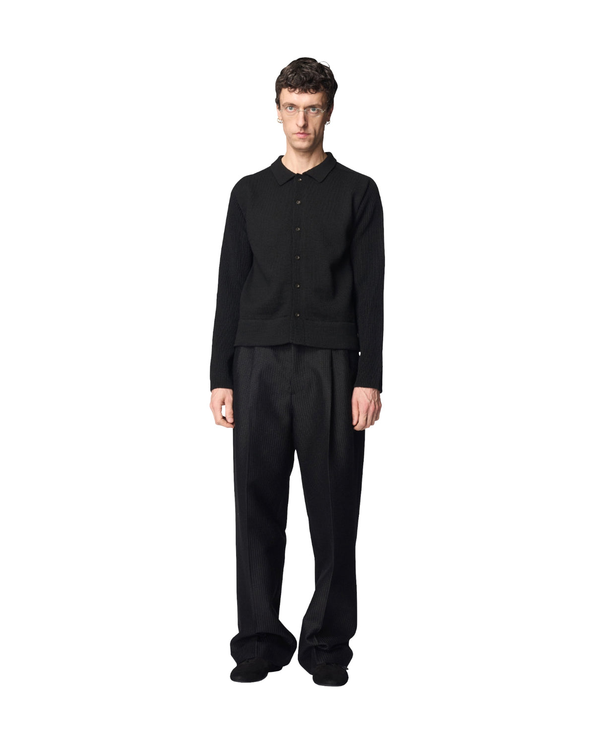 Omar Afridi Pawson Tuck Trousers Black