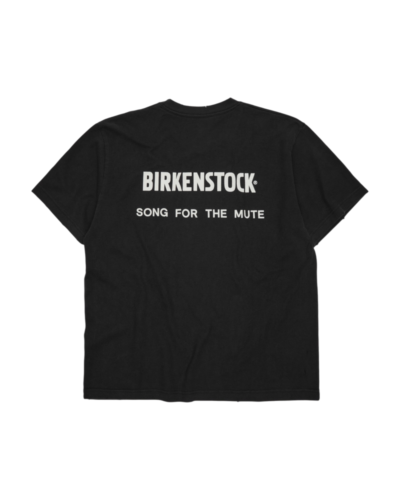Song For The Mute x Birkenstock 'The Rebel' Distressed T-Shirt Overdyed Black