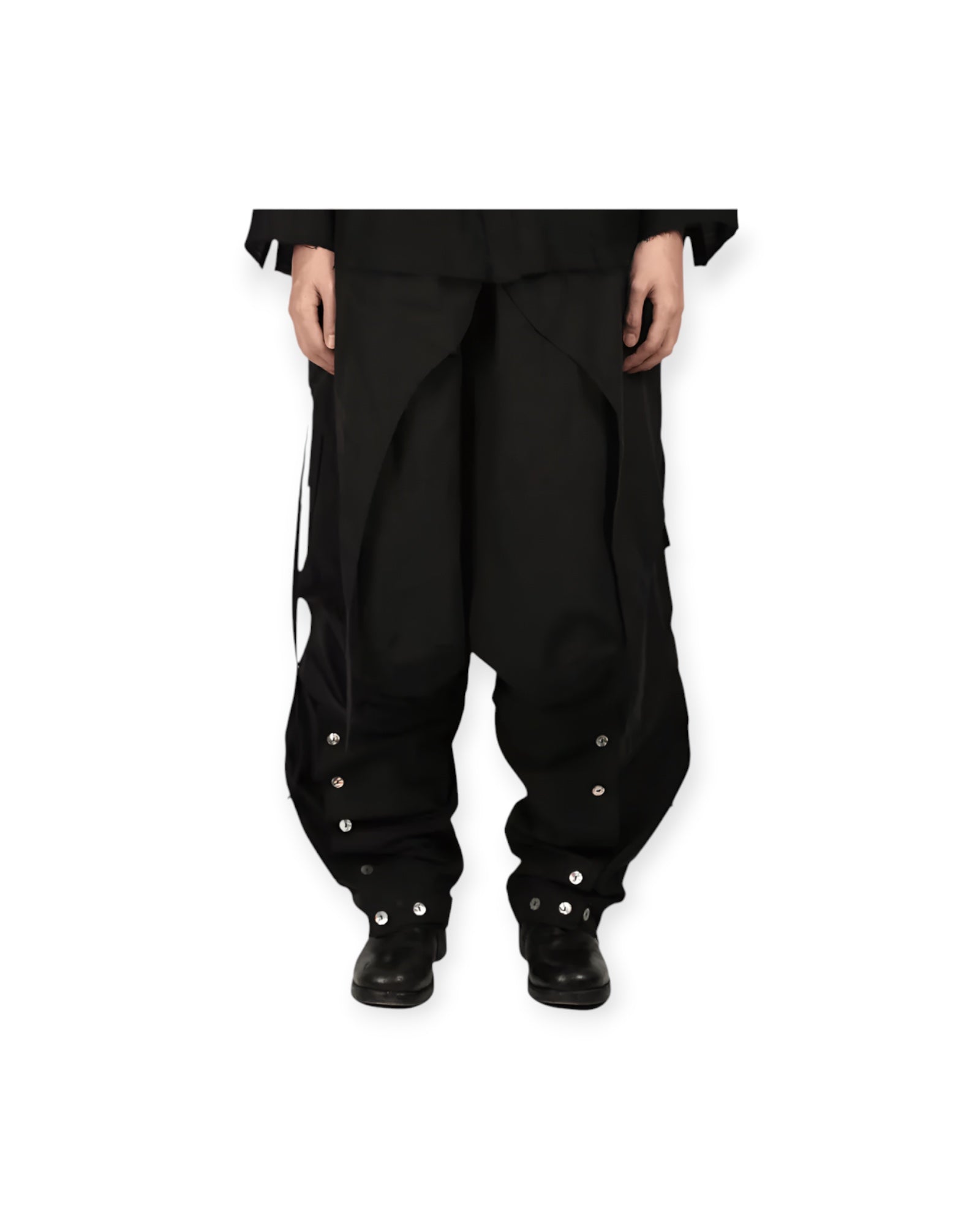 ænrmòus Raindrops in Leaves Pants Black