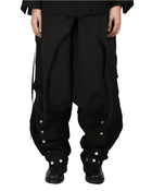 ænrmòus Raindrops in Leaves Pants Black