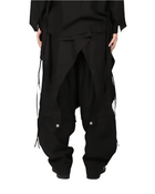ænrmòus Raindrops in Leaves Pants Black