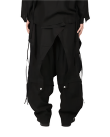 ænrmòus Raindrops in Leaves Pants Black