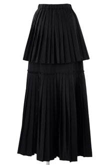 Enfold Random Pleats Skirt Black