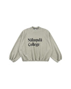 Sankuanz “Nalamda” Print Reversible Crewneck Sweatshirt Beige