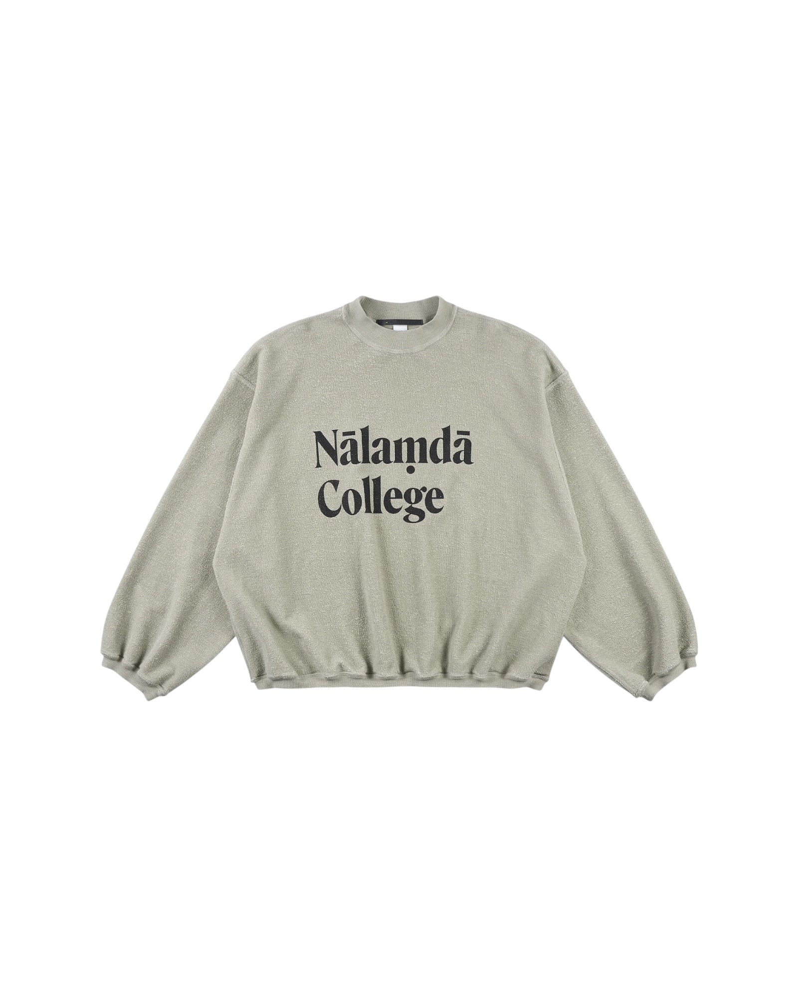 Sankuanz “Nalamda” Print Reversible Crewneck Sweatshirt Beige