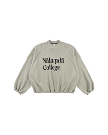 Sankuanz “Nalamda” Print Reversible Crewneck Sweatshirt Beige