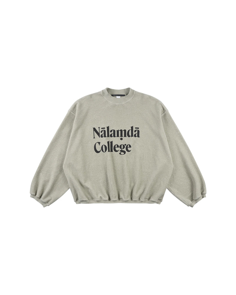 Sankuanz “Nalamda” Print Reversible Crewneck Sweatshirt Beige