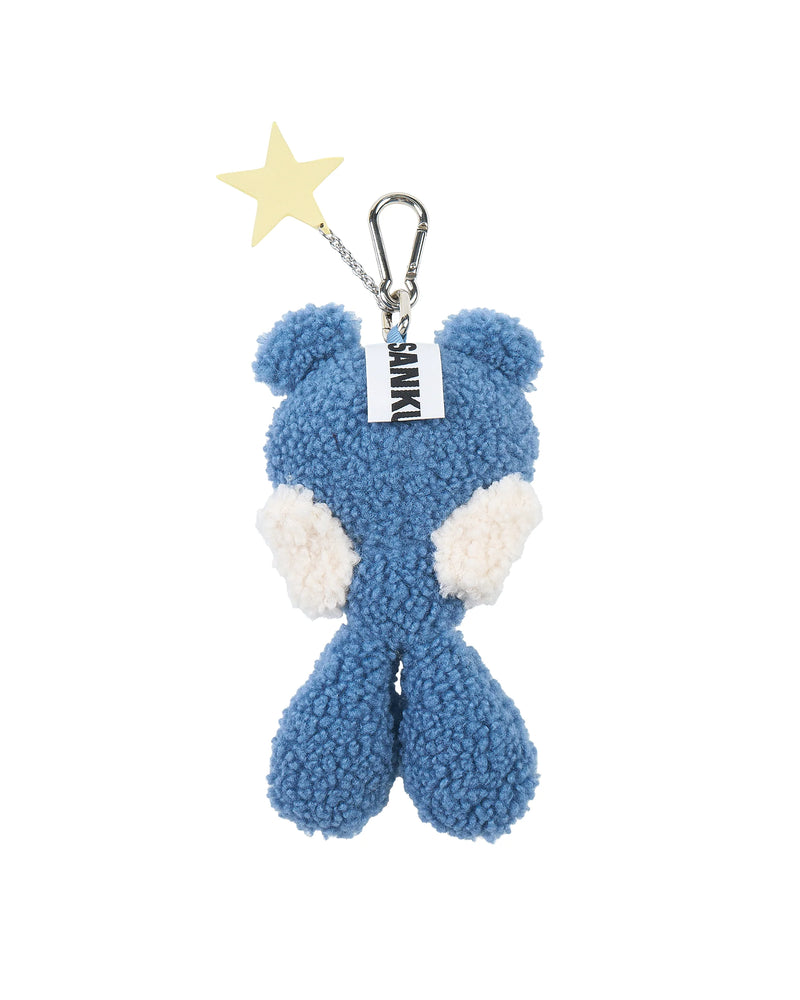 Sankuanz Bumpy Angel Teddy Plush Keychain Blue